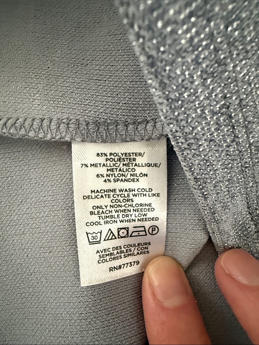 EUC Ann Taylor metallic grey top size S - Picture 4 of 4